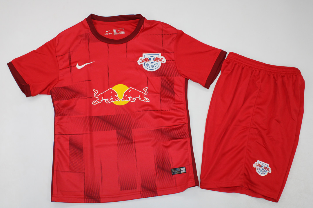 Kids-Leipzig RB 22/23 Away Red Soccer Jersey